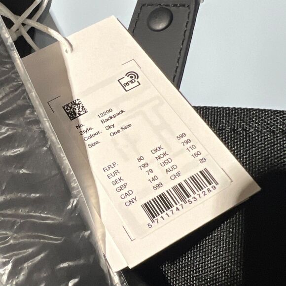 Rains Backpack Light Blue Waterproof Minimalist Urban Commuter Work Bag City - Picture 6 of 13